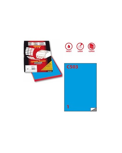 Etichetta adesiva C/503 blu 100fg A4 210x297mm (1et/fg) Markin