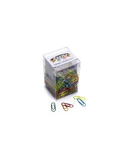BARATTOLO 500 FERMAGLI COLORI METAL N.2 MM26 LEONE COLOR