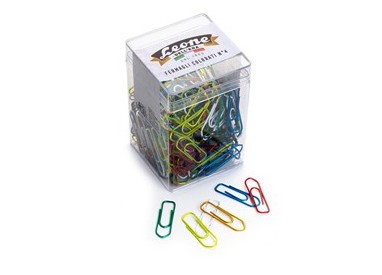 BARATTOLO 250 FERMAGLI COLORI METAL N.4 MM32 LEONE COLOR