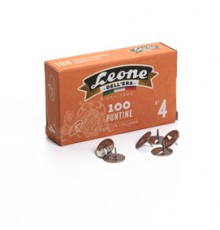 SCATOLA 100 PUNTINE N.4 ACCIAIO LUCIDO LEONE