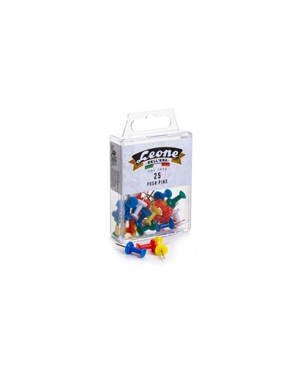 SCATOLA 25 SPILLI CARTOGRAFICI CLESSIDRA COLORI ASSORT.LEONE COLOR