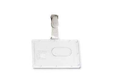 PORTABADGE RIGIDO POCKET L460 53X85MM C/CLIP IN PLASTICA