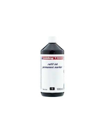 INCHIOSTRO PERMANENTE 1000ML T1000 NERO PER MARCATORI EDDING