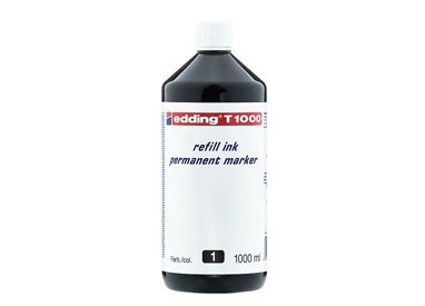 INCHIOSTRO PERMANENTE 1000ML T1000 NERO PER MARCATORI EDDING
