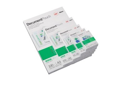 Scatola 25 pouches 2x75mic 216x303mm A4 Peel'n Stick GBC