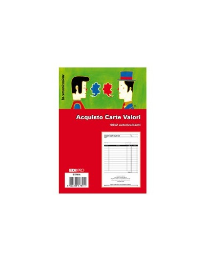BLOCCO ACQUISTO VALORI BOLLATI 50/50FG AUTORIC. 23X15 E5784A