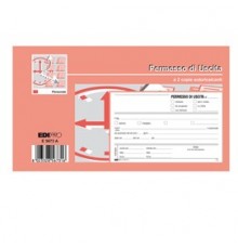 BLOCCO PERMESSO USCITA 50/50 FOGLI AUTORIC. 9,9X17CM E5673A