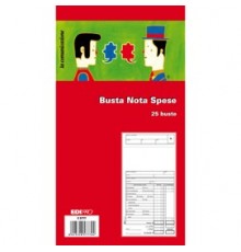 BLOCCO 25 BUSTE NOTA SPESE 28X15CM E5777 EDIPRO