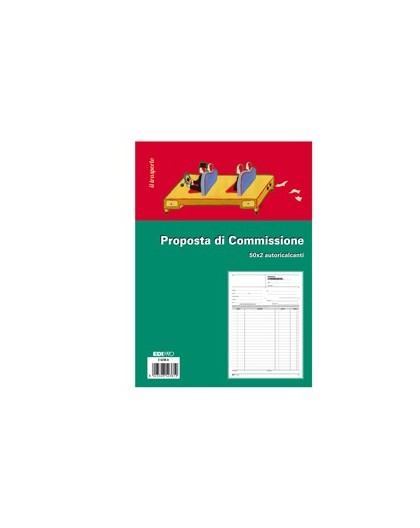 BLOCCO COPIA COMMISSIONI 29,7X21cm 50fg 2 copie autoric. E5236A EDIPRO