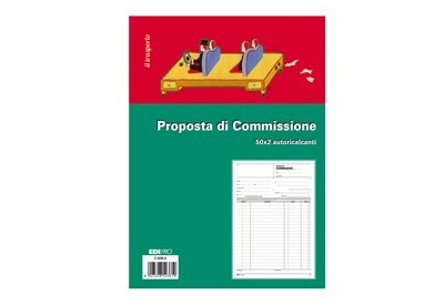 BLOCCO COPIA COMMISSIONI 29,7X21cm 50fg 2 copie autoric. E5236A EDIPRO