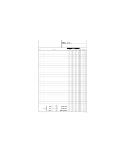 BLOCCO PRIMA NOTA CASSA ENTRATE/USCITE 50/50 FOGLI AUTORIC. 31X21 E5359A