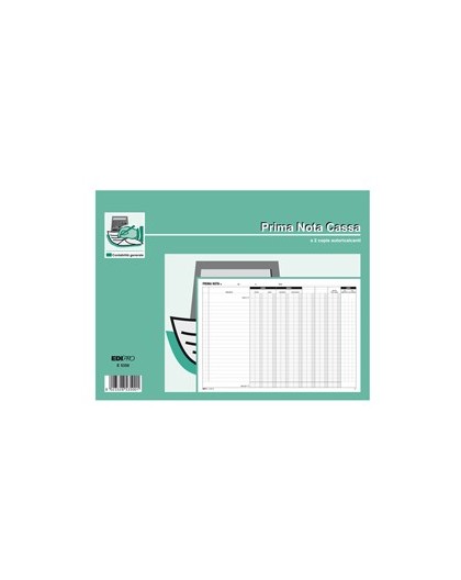 BLOCCO PRIMA NOTA CASSA-BANCA 50/50 FOGLI AUTORIC. 22X30 E5350