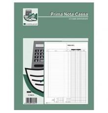 BLOCCO PRIMA NOTA CASSA ENTRATE/USCITE/IVA 50/50 FOGLI AUTORIC. 31X21 E5356A