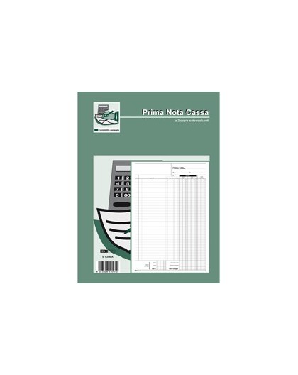 BLOCCO PRIMA NOTA CASSA ENTRATE/USCITE/IVA 50/50 FOGLI AUTORIC. 31X21 E5356A