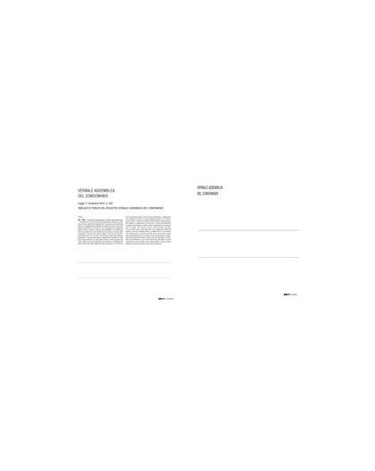 REGISTRO VERBALI ASSEMBLEA CONDOMINIO 96PAG 31X24,5CM E2529