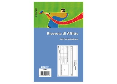 BLOCCO RICEVUTE D'AFFITTO 50/50 FOGLI AUTORIC. 9,9X17 E5504C