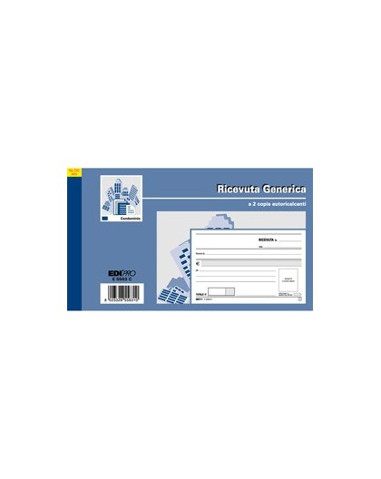 BLOCCO RICEVUTE GENERICHE 50FOGLI 2 COPIE AUTORIC. 9,9X17 E5563C