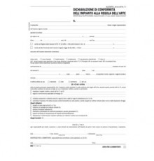 100FG 29,7X21 DICHIARAZIONE CONFORMITA' IMPIANTO SNAP A 5 COPIE AUTORIC E9071