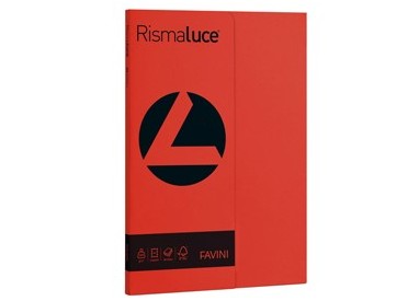 Carta RISMALUCE SMALL A4 200gr 50fg scarlatto 61 FAVINI