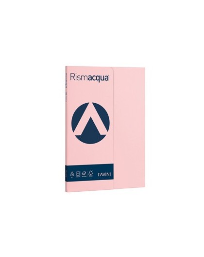 Carta RISMACQUA SMALL A4 90gr 100fg rosa 10 FAVINI