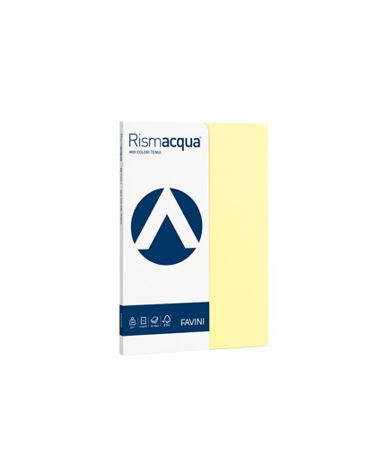 Carta RISMACQUA SMALL A4 200gr 50fg mix 5 colori FAVINI