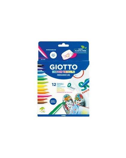 ASTUCCIO 12 PENNARELLI PER TESSUTO GIOTTO DECOR TEXTILE