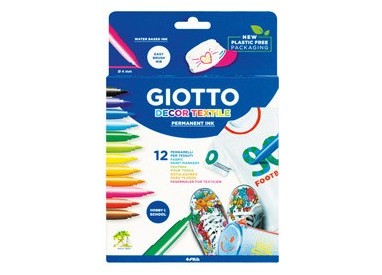 ASTUCCIO 12 PENNARELLI PER TESSUTO GIOTTO DECOR TEXTILE