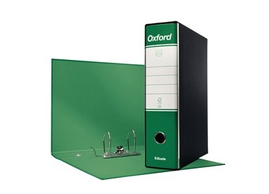 Registratore OXFORD G85 verde dorso 8cm f.to protocollo ESSELTE