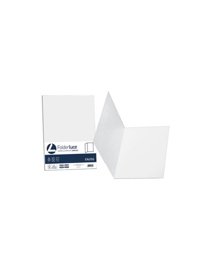 50 cartelline semplici ACQUA 200gr 25x34cm bianco Favini