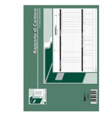 BLOCCO RAPPORTO DI CANTIERE 50/50 FOGLI AUTORIC. 21X30 E5859A
