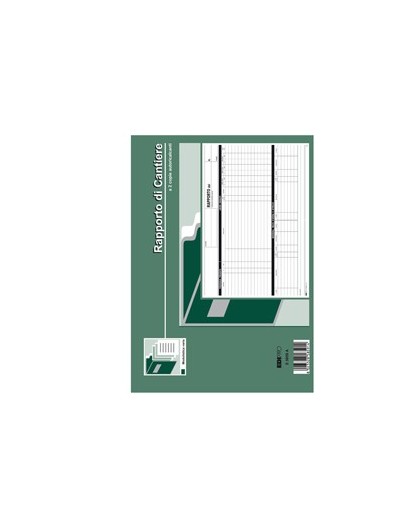 BLOCCO RAPPORTO DI CANTIERE 50/50 FOGLI AUTORIC. 21X30 E5859A