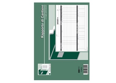 BLOCCO RAPPORTO DI CANTIERE 50/50 FOGLI AUTORIC. 21X30 E5859A