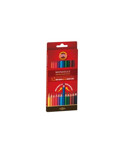 ASTUCCIO 12 MATITE COLORATE ACQUARELLO KOHINOOR