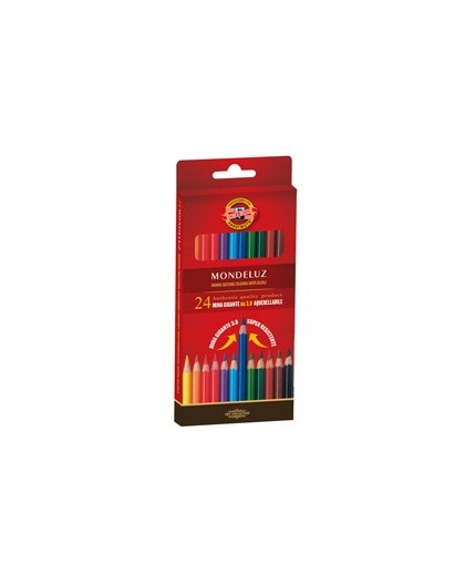 ASTUCCIO 24 MATITE COLORATE ACQUARELLO KOHINOOR