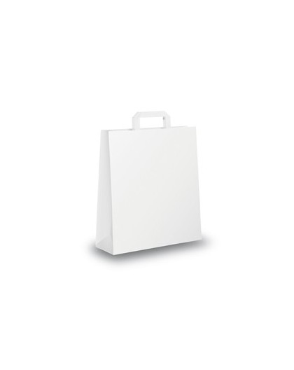 BLISTER 25 SHOPPERS 26X11X35CM BIANCO NEUTRO PIATTINA