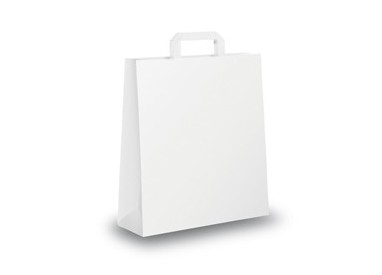 BLISTER 25 SHOPPERS 26X11X35CM BIANCO NEUTRO PIATTINA