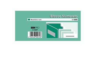 SET 10 BL. DA 100 NUMERI (BLOCCO NUMERATO 1-1000) 6X13 E5407
