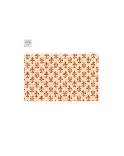 ROTOLO CARTARIVESTO 50X500CM GIGLIO ROSSO LAVABILE REX58