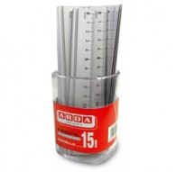 BARATTOLO 15 RIGHELLI ALLUMINIO 15CM ARDA