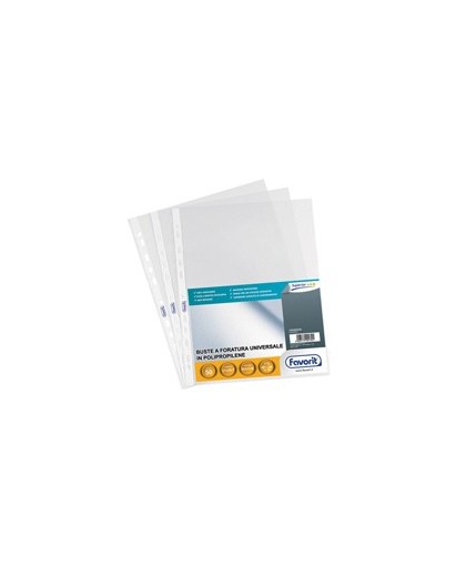 50 BUSTE FORATE 21X29,7 1725UNI/15 SUPERIOR B.A.FAVORIT