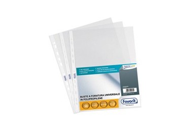 50 BUSTE FORATE 21X29,7 1725UNI/15 SUPERIOR B.A.FAVORIT