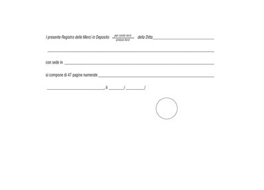 REGISTRO MERCI IN DEPOSITO 50FG 31X24,5 E2279