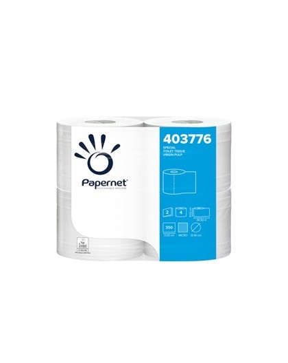 Pacco 4RT carta igienica 2veli Maxi 350strappi goffrata micro Papernet