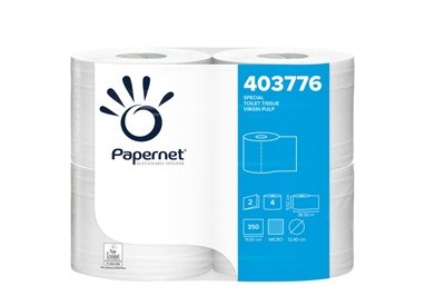 Pacco 4RT carta igienica 2veli Maxi 350strappi goffrata micro Papernet
