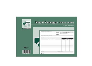 BLOCCO NOTA CONSEGNA TENT.VENDITA 15X23 50FG AUTORIC. E5217A EDIPRO