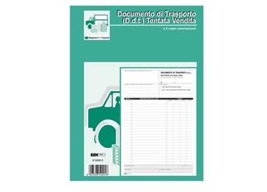 BLOCCO DDT CARICO TENTATA VENDITA A4 50 FG AUTORIC. E5220C EDIPRO