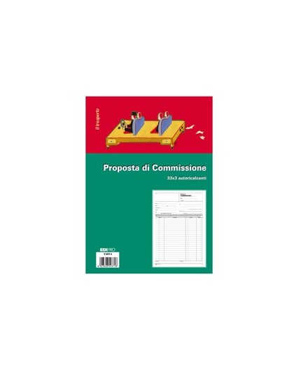 BLOCCO COPIA COMMISSIONI 29,7X21cm 33fg 3 copie autoric. E5237A EDIPRO