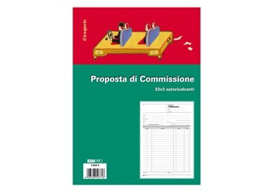 BLOCCO COPIA COMMISSIONI 29,7X21cm 33fg 3 copie autoric. E5237A EDIPRO