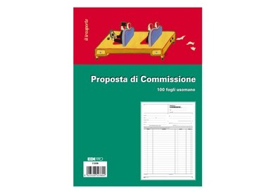 BLOCCO COPIA COMMISSIONI 29,7X21 100FOGLI USO MANO E5236 EDIPRO