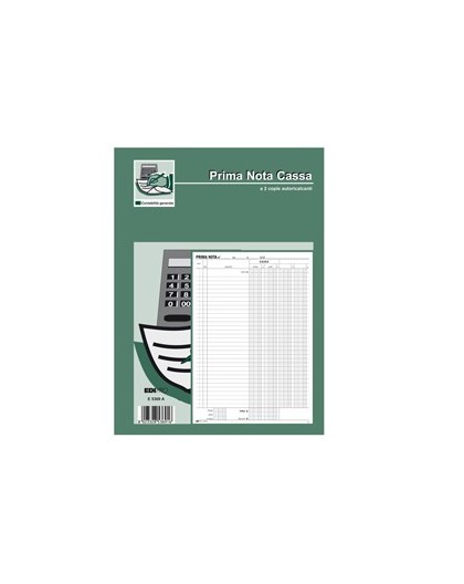 BLOCCO PRIMA NOTA CASSA 50/50 FOGLI AUTORIC. 31X21 E5369A